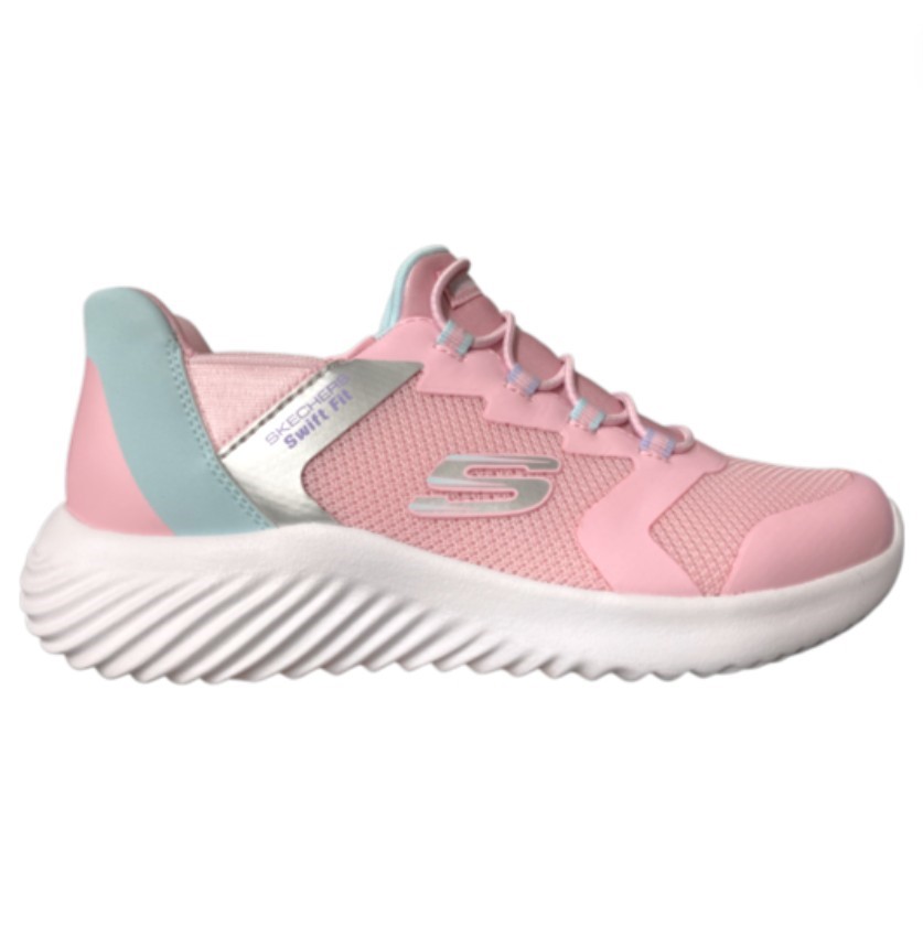 SKECHERS Kids' Bounder Sneakers, Size US3 / EU35, Pink (LPMT), 17300LCS.