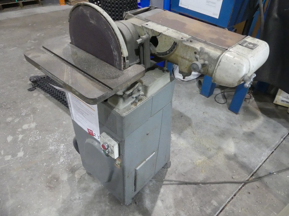 <p>Rockwell Pedestal Belt Sander with Side Disc</p>