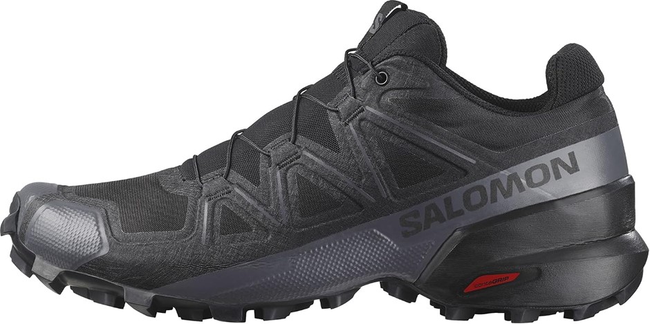 Salomon Women's Speedcross 5 trail running and hiking shoe, Black/Black/Qui