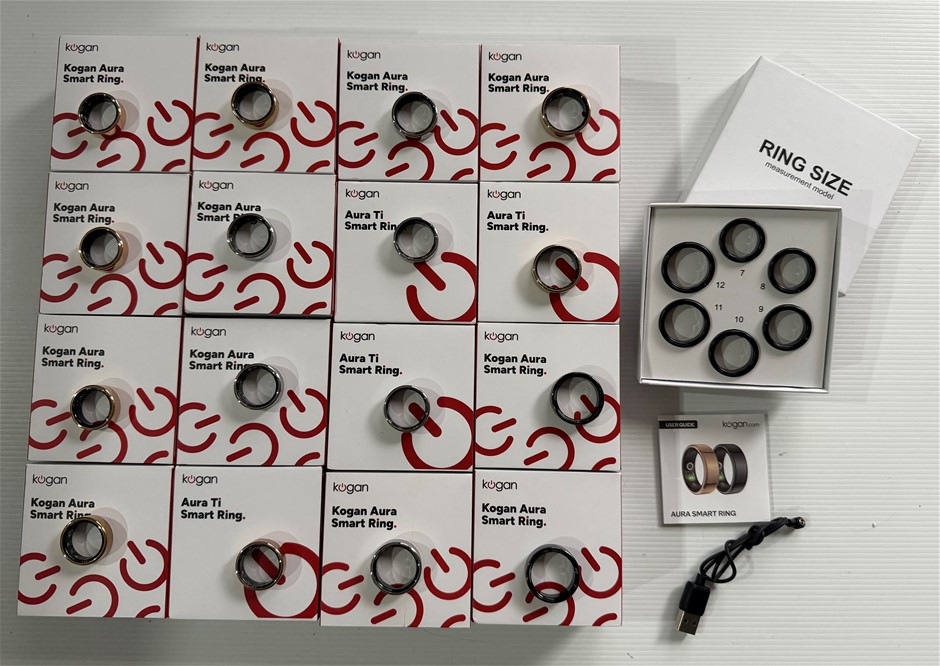 Kogan Aura Smart Rings (Various Sizes & Colours) - Lot of 16