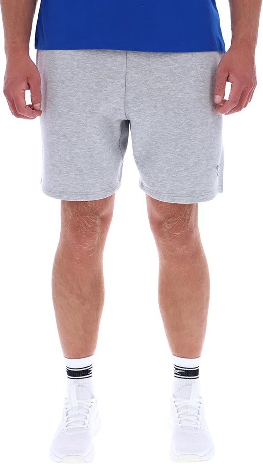 REEBOK Men's Small Logo Fleece Shorts, Size S, Light Grey Marl, 100239972.
