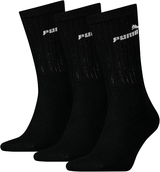3 Pairs x PUMA Unisex Elements Crew Socks, Size 7-9, Black, 883296. Buyers