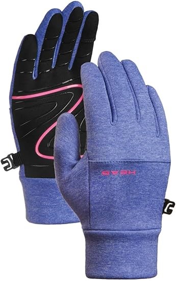 2 Pairs x HEAD Kids' Touchscreen Gloves, Size M (6-10), Purple/Violet/Morad