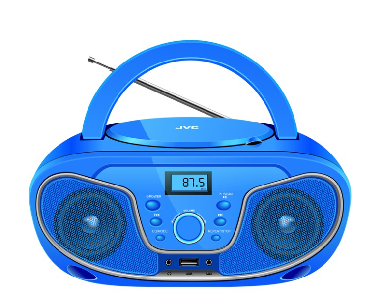 JVC Portable CD Player with Bluetooth - Blue