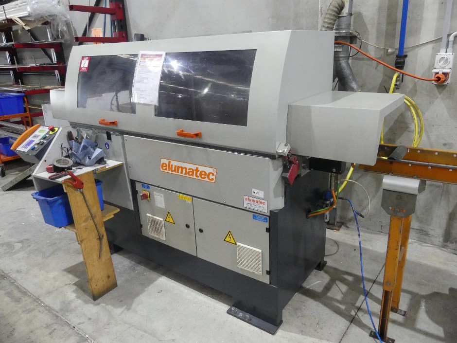 <p>2008 Elumatec SAS 142/41 Automatic Saw with Roller Feed Stand</p>