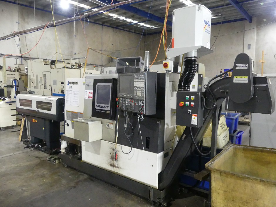 <p>2015 OKUMA LB3000EX Mark 2 Space Turn CNC Automatic Lathe with Bar Feede