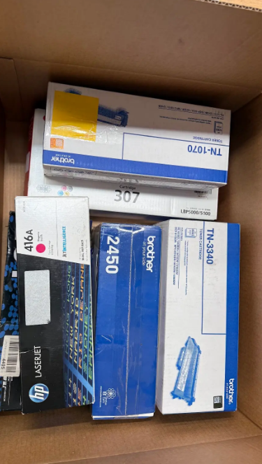 6 x HP/Brother Toner Cartridges. Unknown Condition.