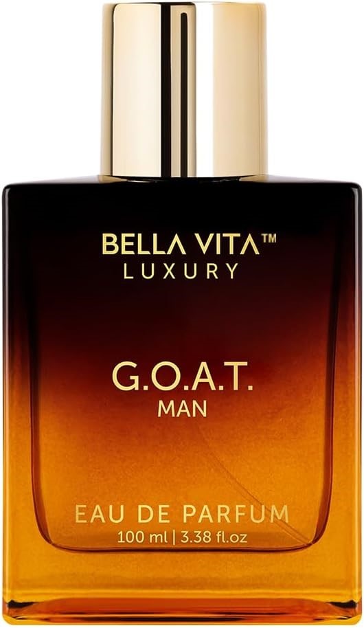 100ml BELLA VITA Men's Luxury G.O.A.T Eau De Parfum for with Bergamot, Lave