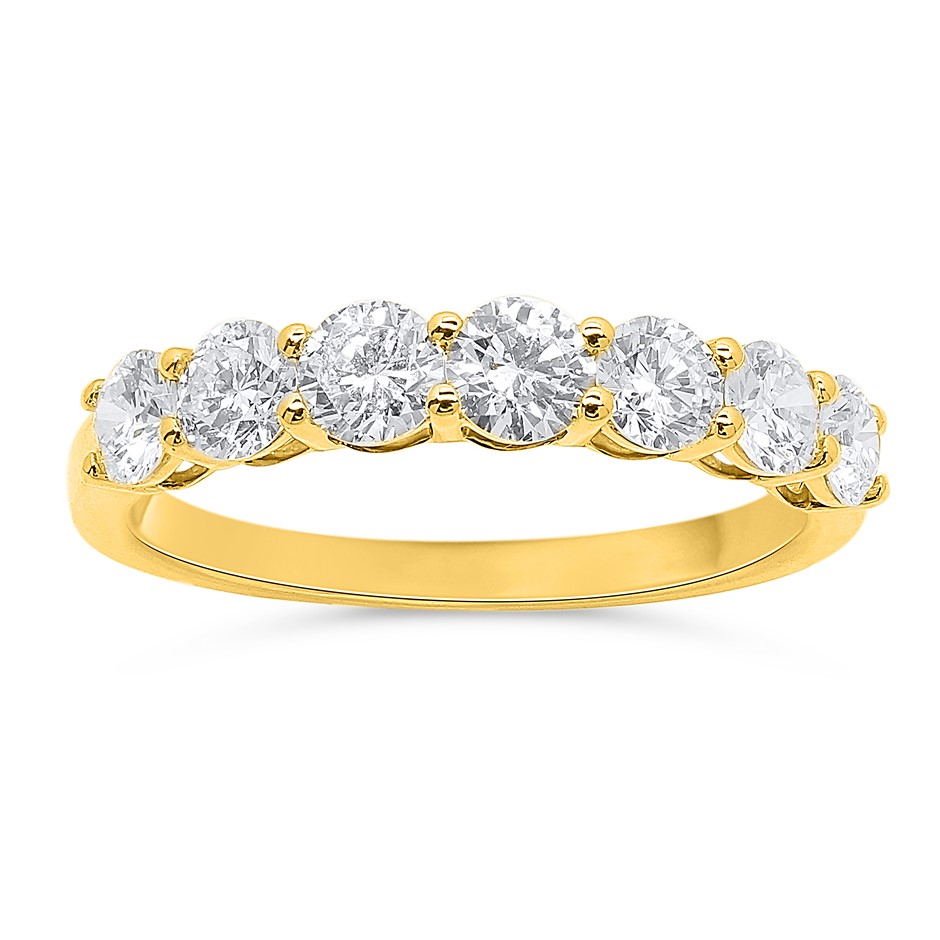 1.01 Carat Yellow Gold Lab Grown Diamond Band 9K