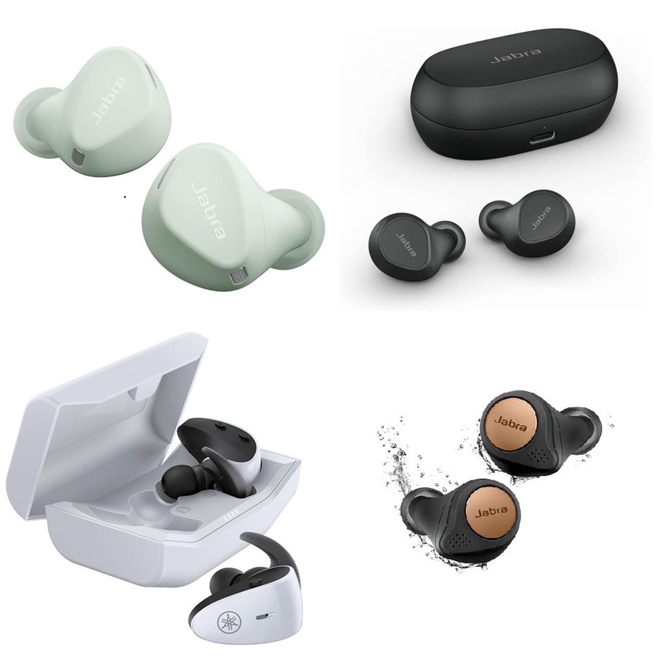 4 x Assorted Earbuds, RRP: -$866, Incl: 1 x Jabra Elite 4 Active ANC TWS (M
