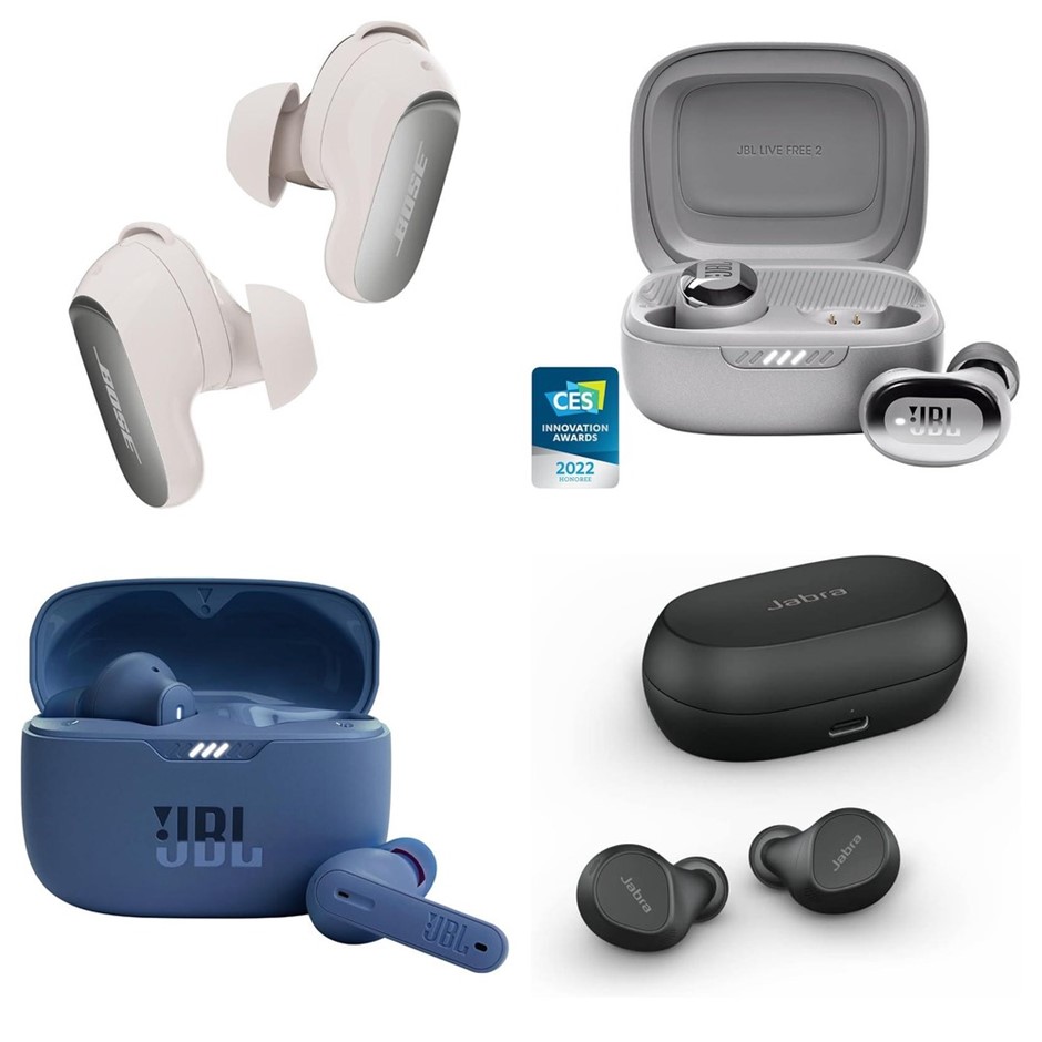 4 x Assorted Earbuds, RRP: -$1,026, Incl: 1 x Bose QuietComfort Ultra 2nd G