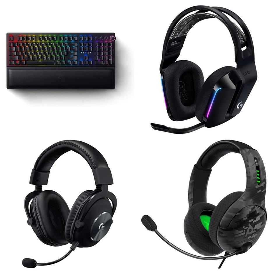 4 x Gaming Accessories. 1 x RAZER BlackWidow V3 Pro Green Switch Wireless G