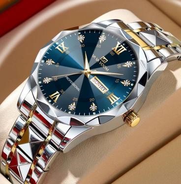 Jewelz Merchants Men’s Two-Tone Watch – Blue Dial Father’s Day