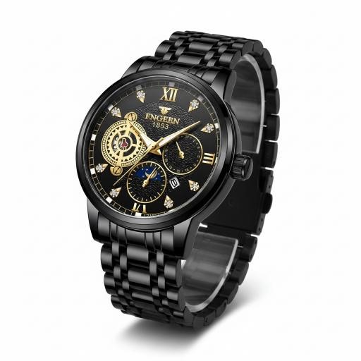 Jewelz Merchants Men’s Black & Gold-Tone Watch – Father’s Day