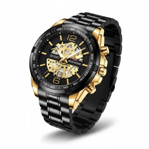 Jewelz Merchants Men’s Black & Gold-Tone Sport Watch – Father’s Day Special