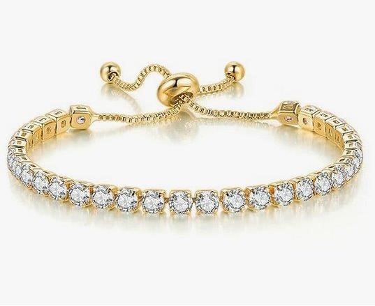 925 Sterling Silver Tennis Bracelet Brilliant Cut Simulated Diamonds