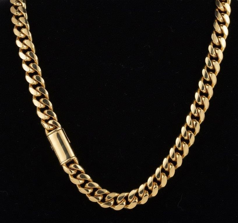 Jewelz Merchants Cuban Link Chain Necklace-Quality Guarantee-55cm-14mm