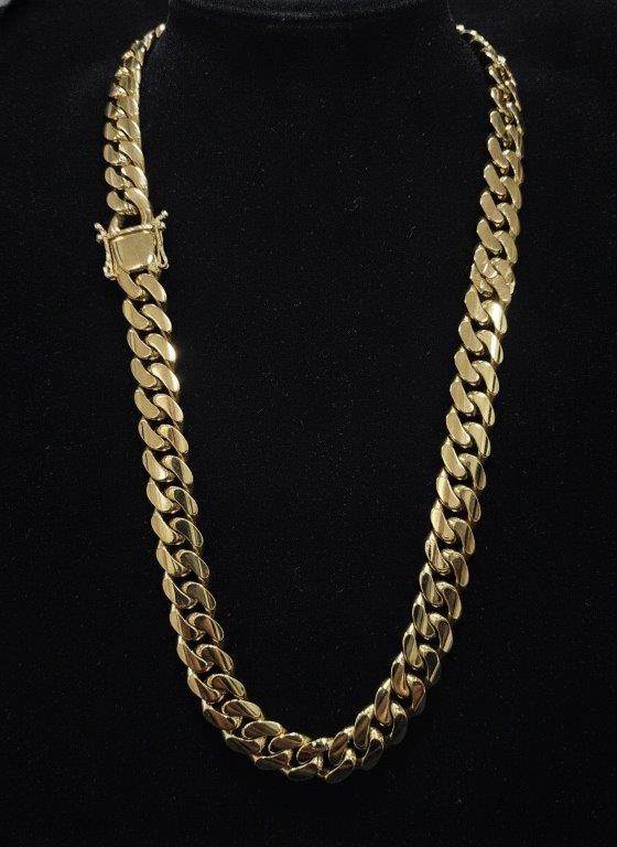 Jewelz Merchants Cuban Link Chain Necklace-Quality Guarantee-55cm-12mm
