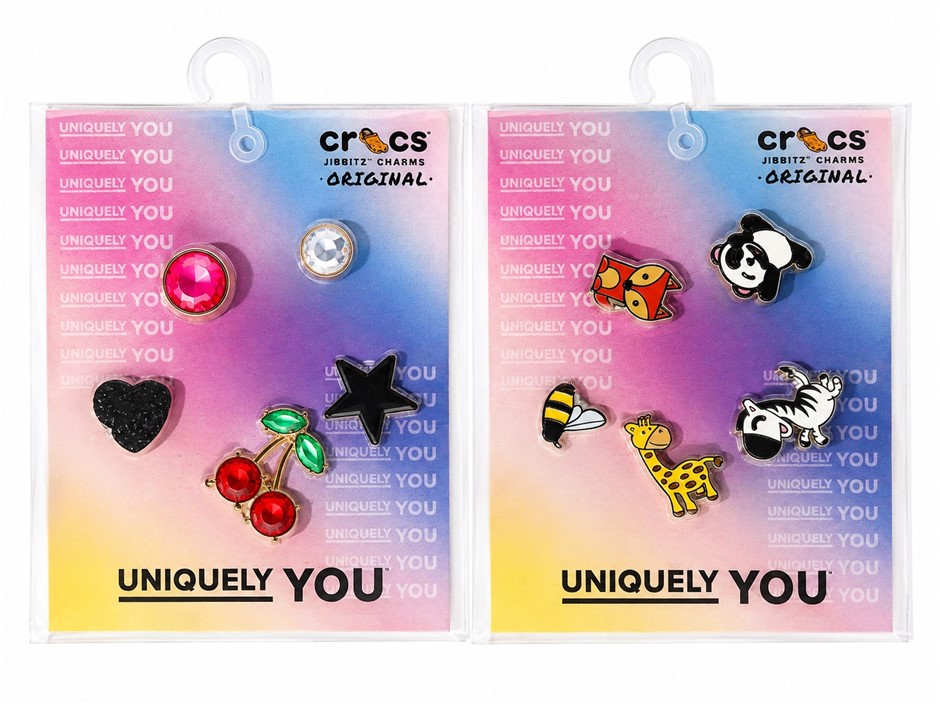 2 x CROCS Jibbitz Metal and Jewel Shoe Charms 10 Pack Assorted