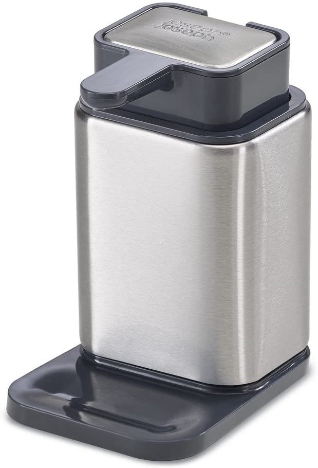 JOSEPH JOSEPH Surface Stainless-Steel Soap Pump And Bar Set, Gray