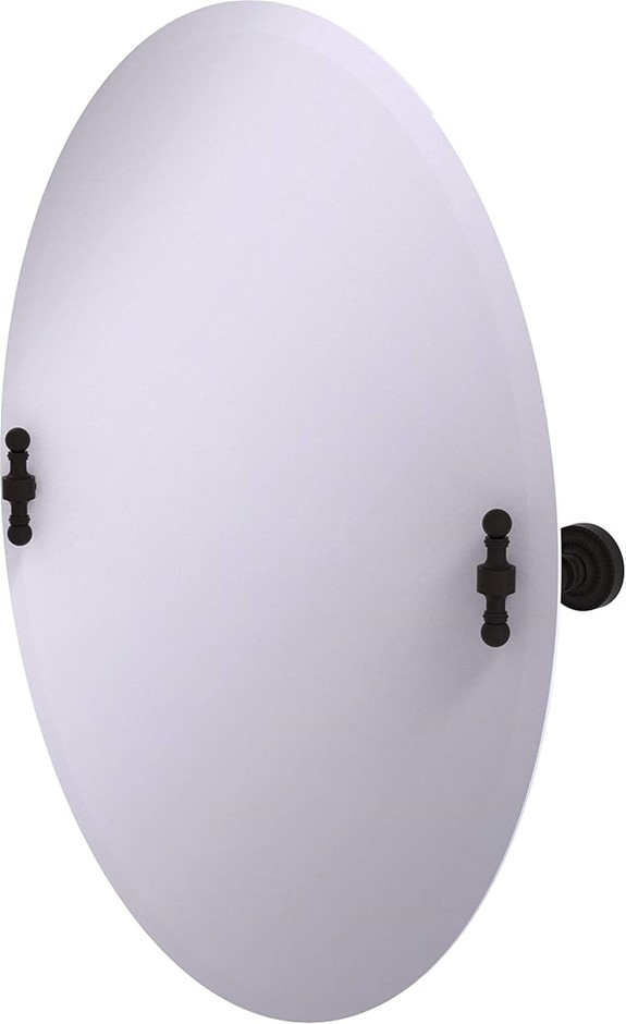 Allied Brass Frameless Oval Tilt Mirror with Beveled Edge, RD-91-ORB.