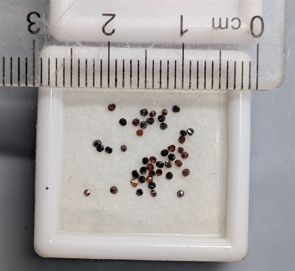 Quarter carat Brown and Black DIAMOND Gemstones