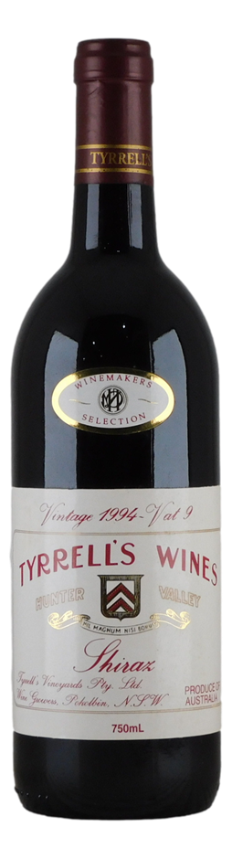 Tyrrell's Winemakers Selection Vat 9 Shiraz 1994 (1x 750mL), Hunter Valley.