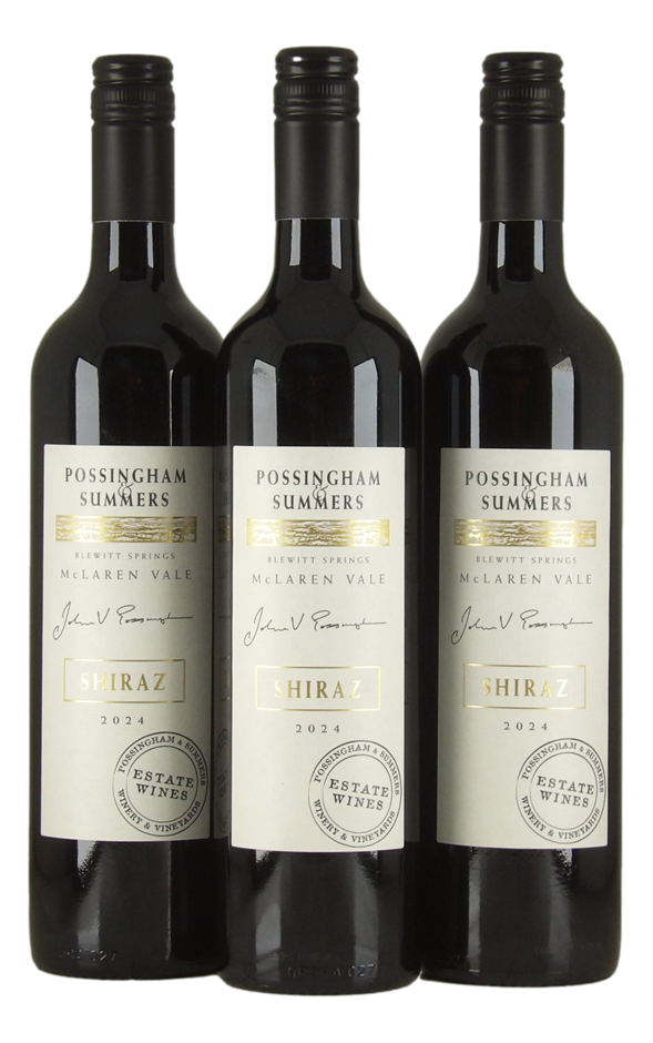 Possums Vineyard Possingham & Summers Shiraz 2024 (3x 750mL), McLaren Vale