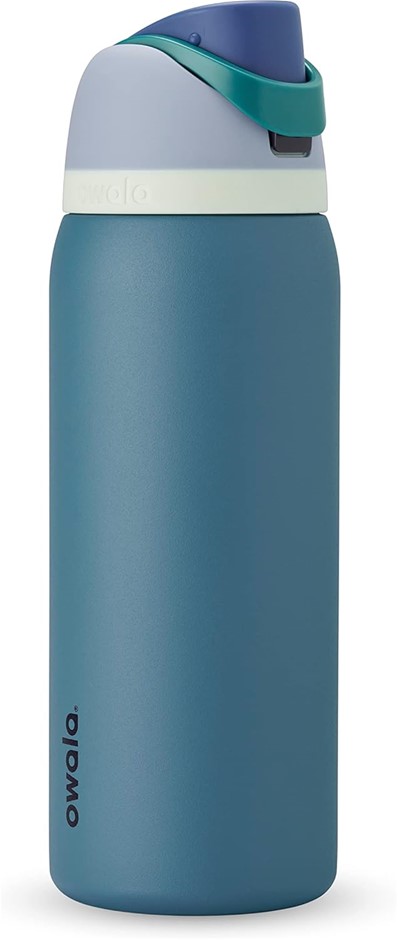 OWALA FreeSip Insulated Stainless Steel Water Bottle with Straw for Sports