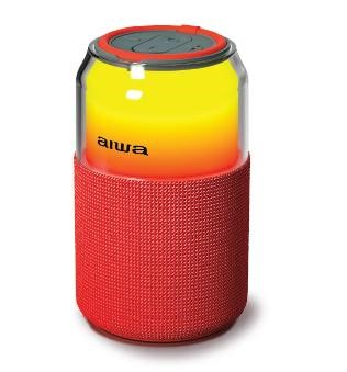 AIWA Bluetooth Can Speaker - Compact Wireless Speaker with LED Lights, USB-