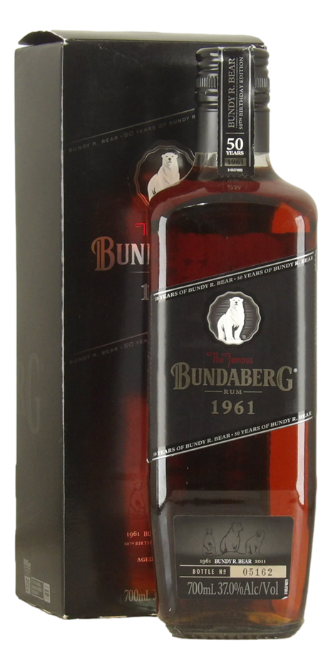 Bundaberg Rum 1961 Black Box 2011 (1x 700mL), QLD.