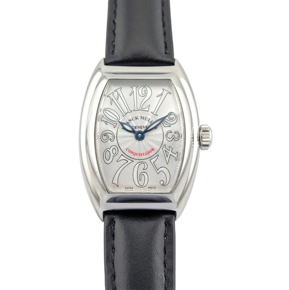 FRANCK MULLER CONQUISTADOR QUARTZ 28MM STAINLESS STEEL 8005 L QZ WXO COA