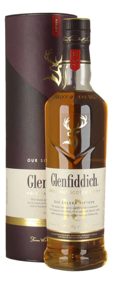 Glenfiddich 15 YO Single Malt Scotch Whisky (1x 700mL), Scotland.