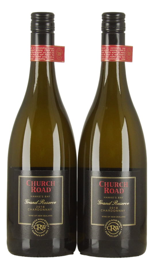 Church Road Grand Reserve Chardonnay 2018 (2x 750mL), Hawke's Bay