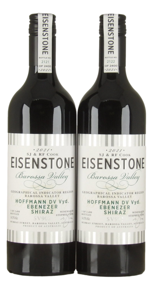 Eisenstone Hoffmann DV Vineyard Ebenezer SV902 Shiraz 2021 (2x 750mL), SA.
