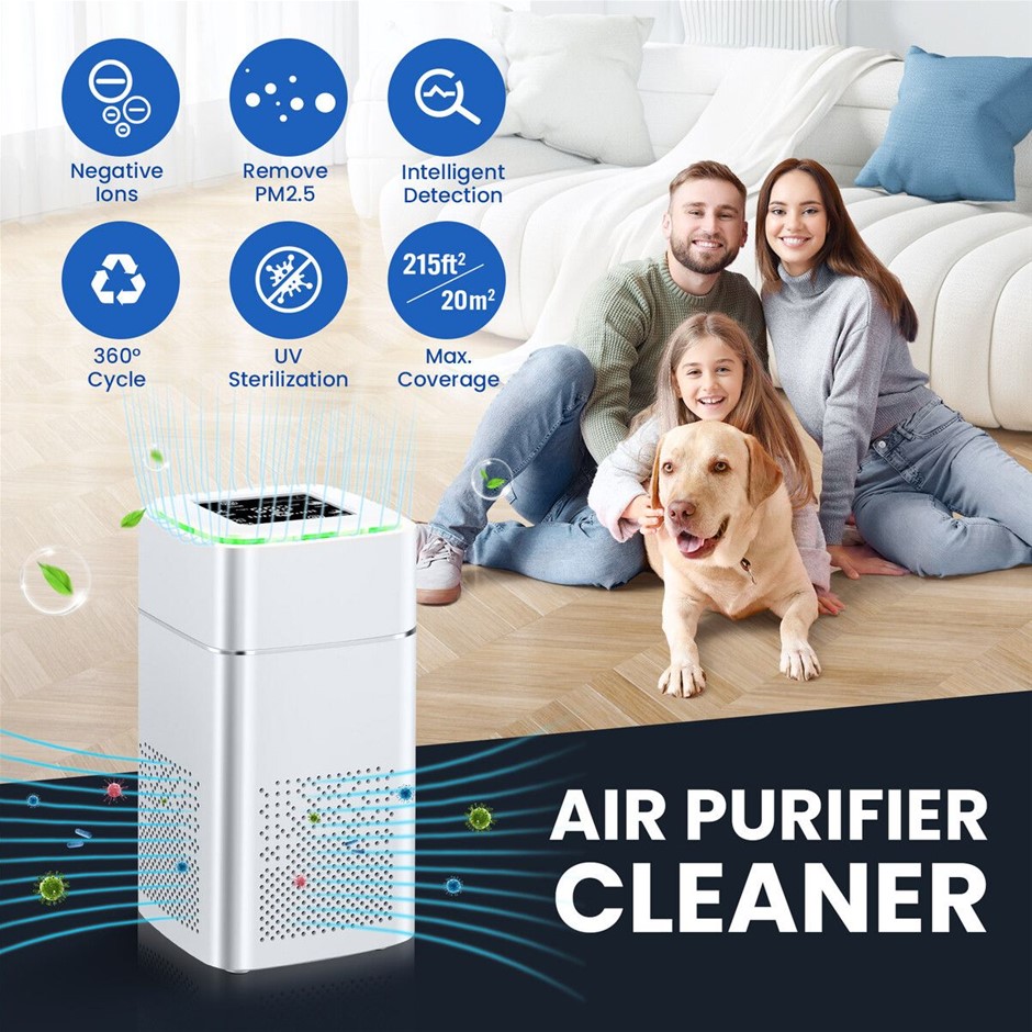 Air Purifier HEPA Filter Activated Carbon Ioniser UV Steriliser