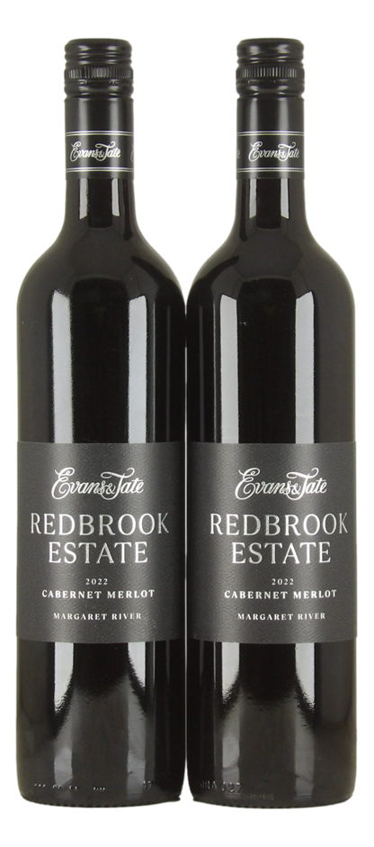 Evans & Tate Redbrook Cabernet Merlot 2022 (2x 750mL), Margaret River.