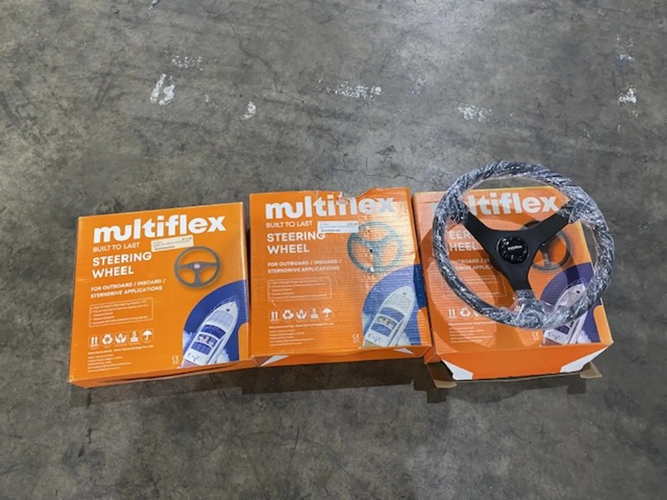Quantity Of Multiflex Boat Steering Wheels, x 3