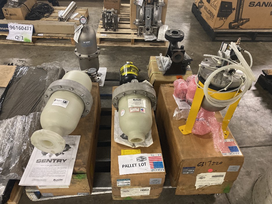 Pallet of Various Pulsation Dampeners