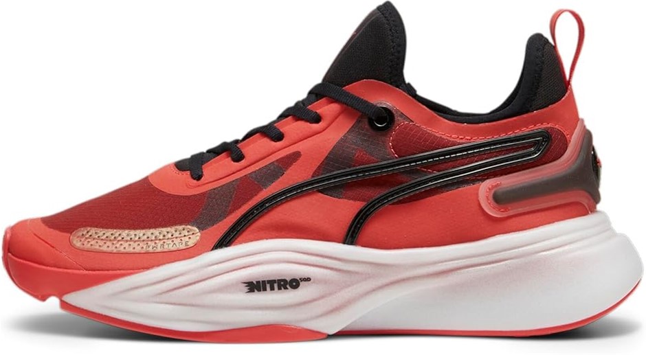 PUMA Men's PWR Nitro Squared Sneaker, US8.5/EU41, Active Red/Black, 378687.