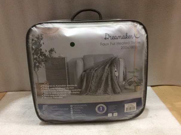 Dreamaker DM-07848 Faux Fur Heated Throw Blanket (200x180cm)