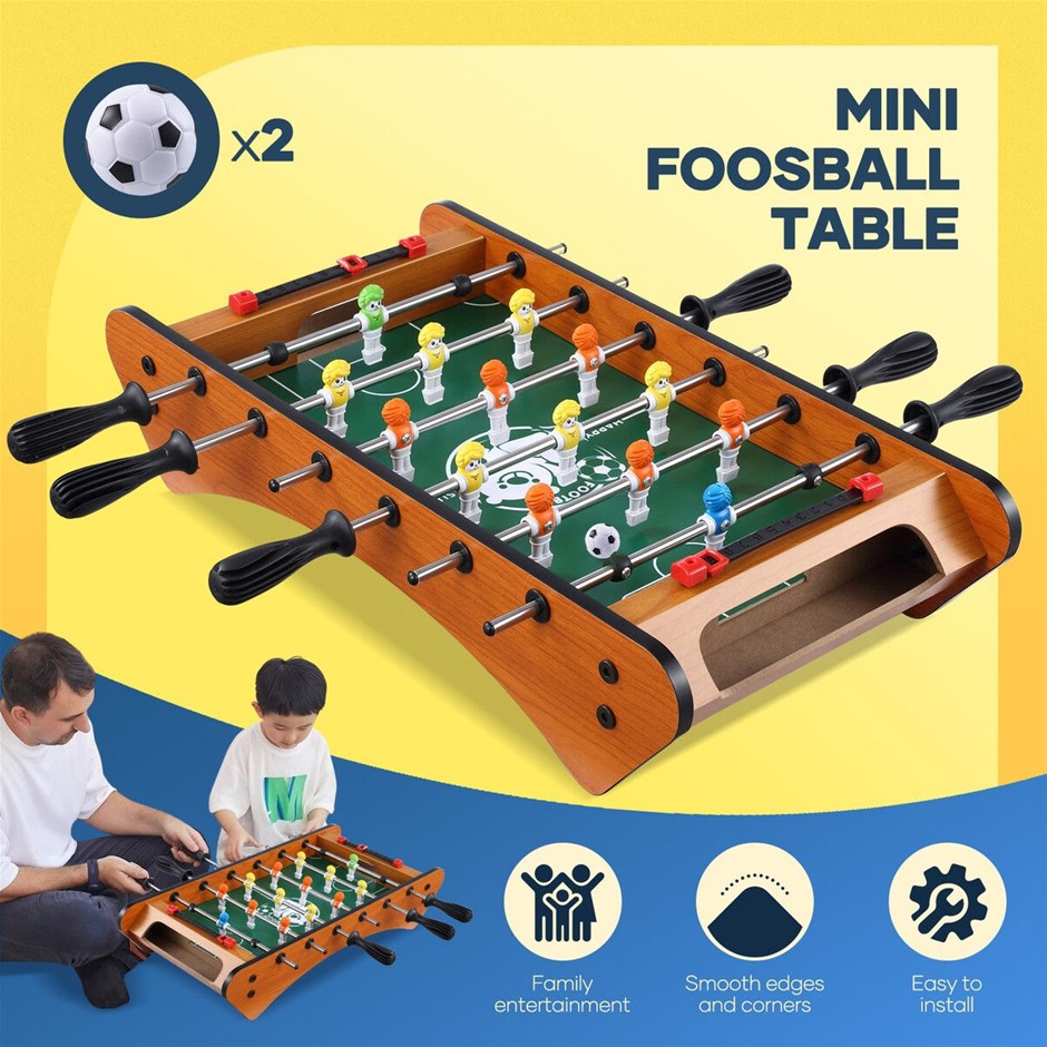 Foosball Table Game Playset for Kids and Family 48x24cm