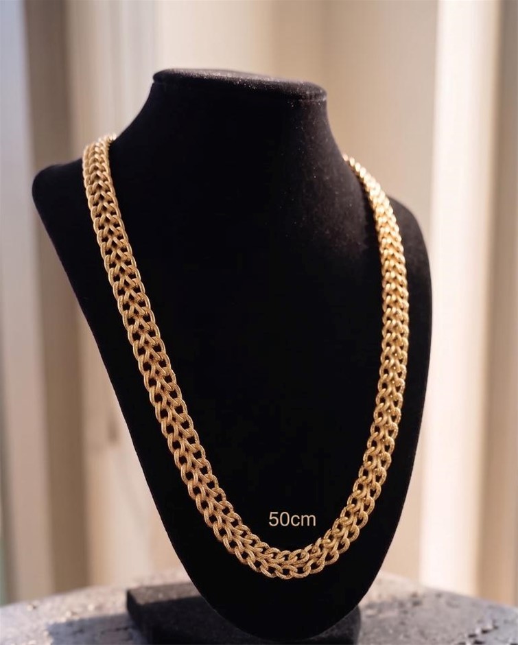 18k/ITALY Yellow Gold Bonded chain -(stamped 18K/ITALY)-Bonus Gift