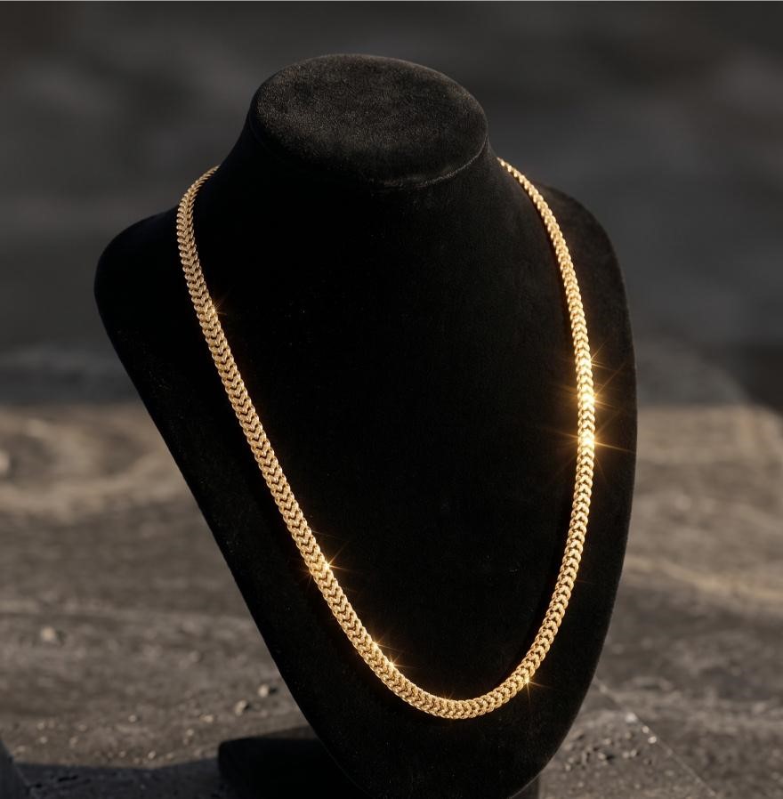 18k/ITALY Yellow Gold Bonded chain -(stamped 18K/ITALY)-Bonus Gift