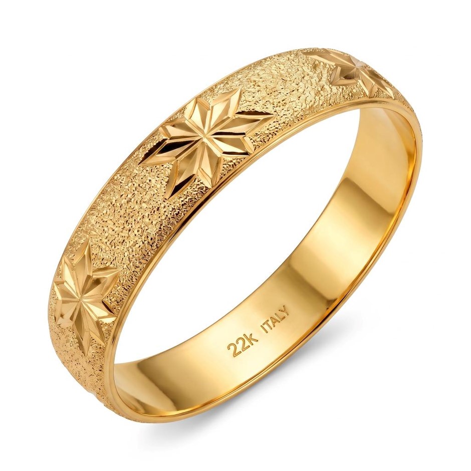 22K/Italy Yellow Gold Bonded Bangle(stamped 22K/Italy)Warranty Quality