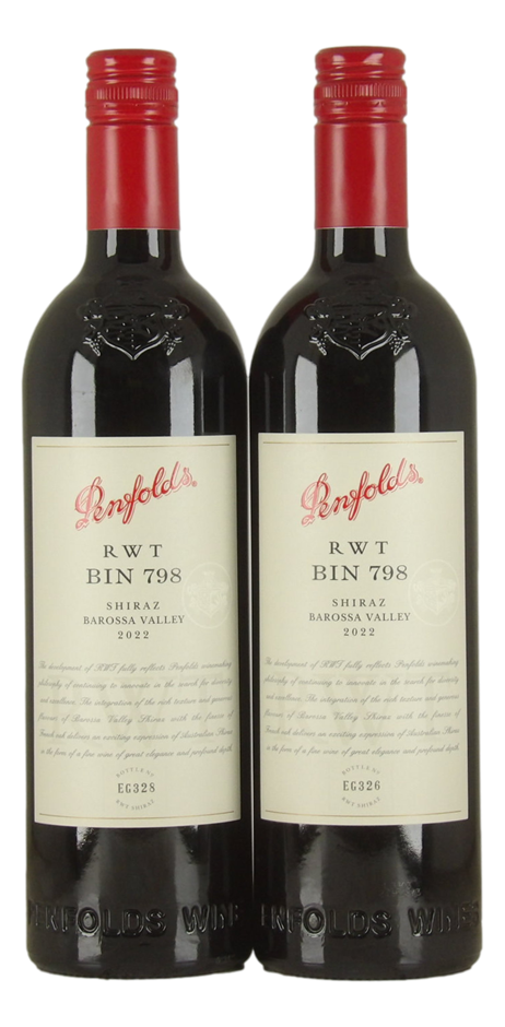 Penfolds Bin 798 RWT Shiraz 2022 (2x 750mL). Barossa Valley