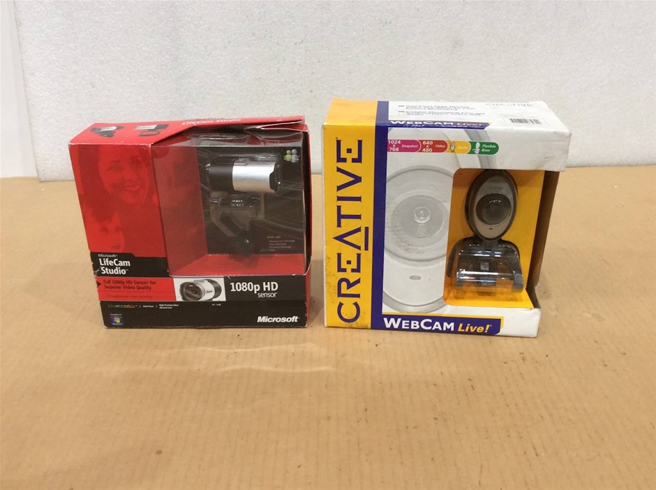 Microsoft 1425 & Creative Webcam Live! Webcams - New (Lot of 2)