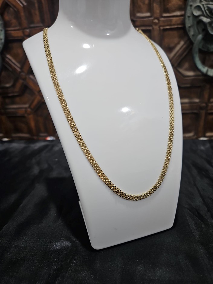 18k Italy Stamped Yellow Gold BondedChain-Quality Guarantee-60cm-Bonus Gift