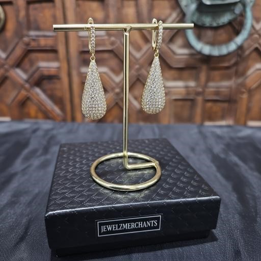 18K/Italy Gold Bonded Earring -(stamped 18K/Italy)-Warranty Quality