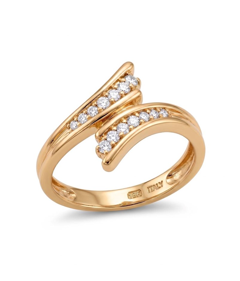 18K/ITALY Yellow Gold BondedRing -Quality Guarantee-9 US-Bonus Gift